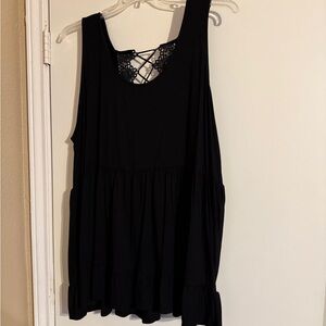 Torrid Black Relaxed Cut Out Tank Top